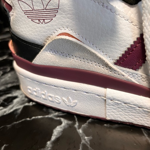 Adidas Forum Exhibit Mid Cloud White / Victory Crimson / Ambient Blush size 10 - Picture 7 of 9